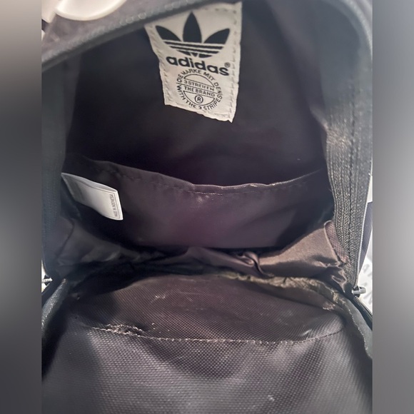 ADIDAS Originals NWOT Women's Originals Santiago Mini Backpack, Black/White, - Picture 9 of 10